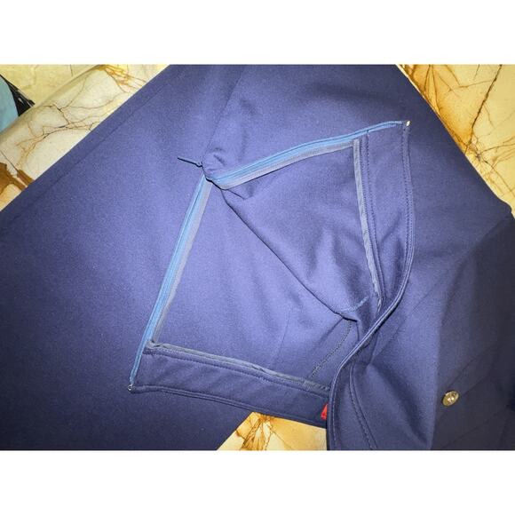 Caroline Herrera Royal Blue Pants Silver Buttons , Sz 31x26, 15” Rise - Picture 6 of 8